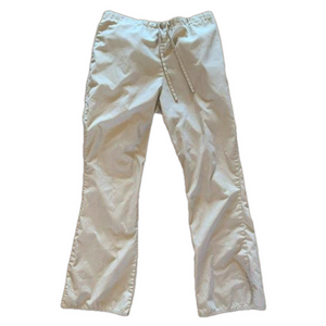 Cherokee Khaki Drawstring Flare Leg Scrub Pants M